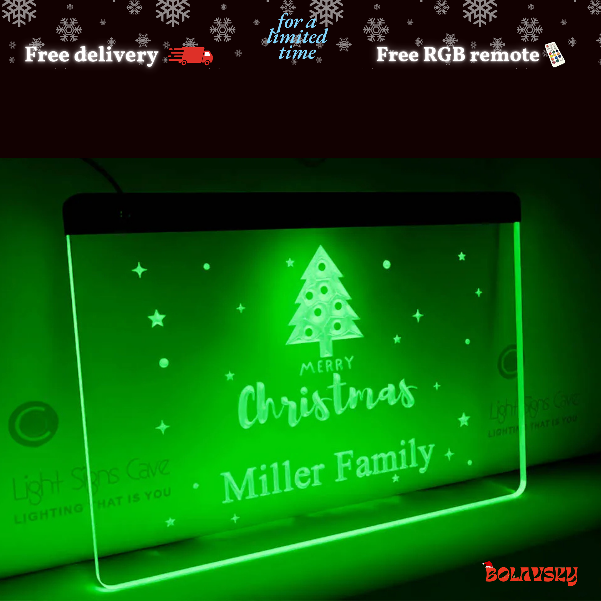 Personalized Christmas tree sign